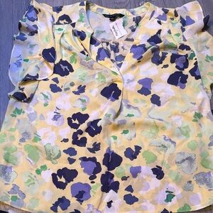 Floral Ruffle Sleeve Blouse